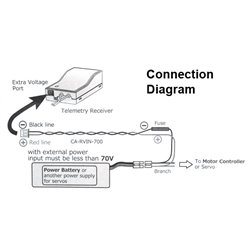 Futaba CA-RVIN-700 Cable de voltaje exterior telemetria en KIT