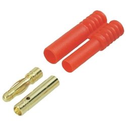 Conector dorado 4mm. con funda OD 4.2mm