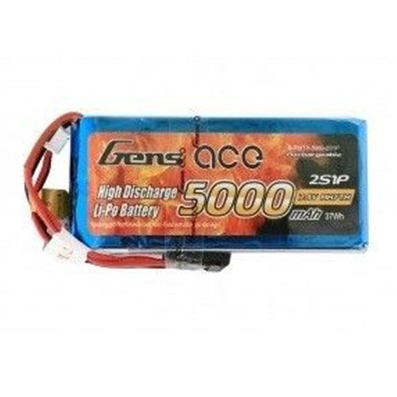 Batería Lipo Gens ace 5000mAh 7.4V RX / TX 2S1P