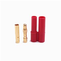 Conector dorado 4mm. con funda OD 3.9mm