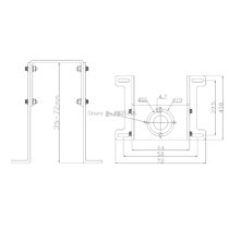 Bancada Ajustable para motor electrico 35-72mm