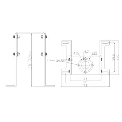 Bancada Ajustable para motor electrico 35-72mm