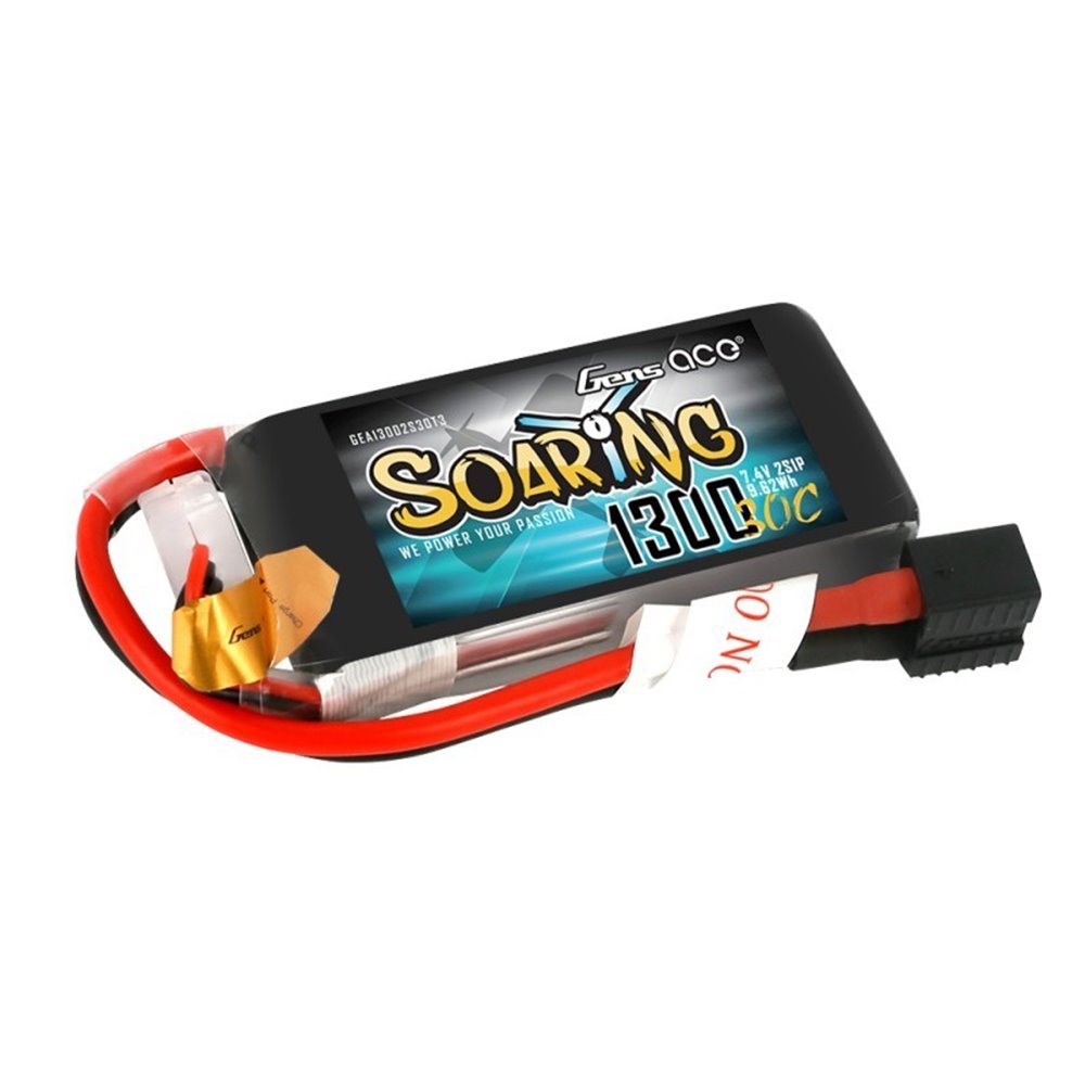 7.4V 1300mAh 30C Gens ace Soaring con conectores EC3/XT60/T-plug