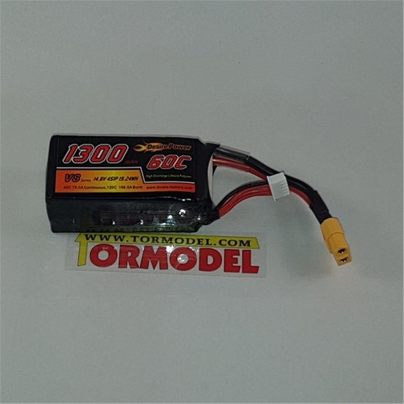 Bateria Lipo Desire Power 1300mAh 14.8v (4S) 60C