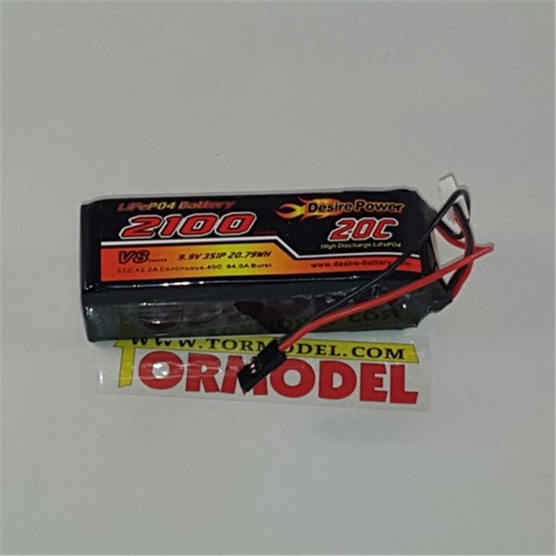 Bateria LiFePO4 2100mAh 9.9v (3S) para emisora (A)