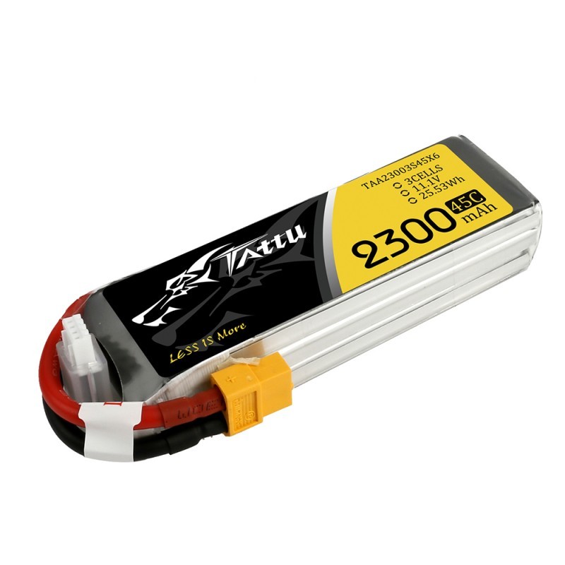 11.1V 2300mAh 45C 3S Lipo Gens Ace TATTU con XT60