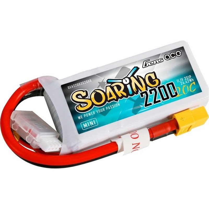 7.4V 2200mAh 20C Gens ace Soaring MINI con conector XT60