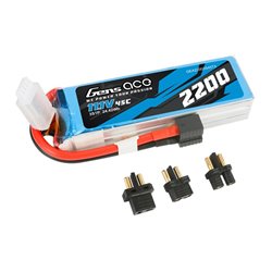 11.1V 2200mAh 45C 3S Lipo Gens Ace con adaptadores