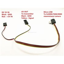 Cable AV y carga para las camaras SJ4000/5000/6000, XIAOYI y compatibles