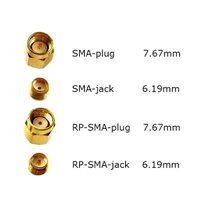 Conversor SMA Plug  a SMA Jack  45º   (1 unidad)