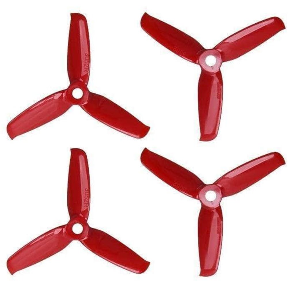 GEMFAN Tripala 3x5.2 (2 normal+2 invertida) Rojo