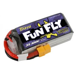 11.1V 1300mAh 100C Gens Ace Tattu Funfly con conector XT60