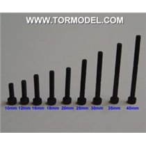 Tornillo allen negro M3 X 12mm. - 5 unidades