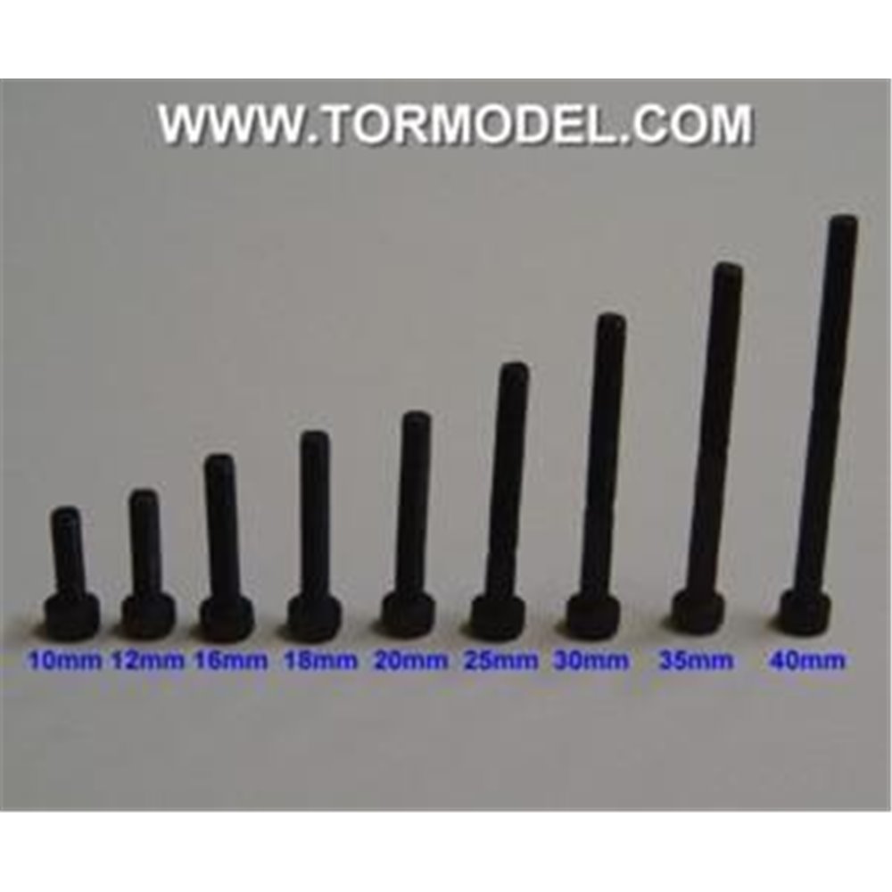 Tornillo allen negro M3 X 18mm. - 5 unidades