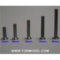 Tornillo cónico M5 X 15mm. - 5 unidades