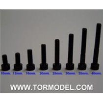 Tornillo allen negro M5 X 25mm. - 5 unidades