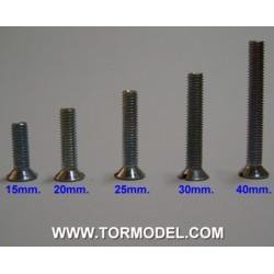 Tornillo cónico M5 X 20mm. - 5 unidades